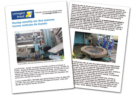 CNC Z32 DElectron per uno dei pi&ugrave; grandi torni al mondo della societ&agrave; brasiliana Nuclep