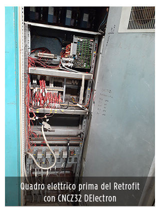 Quadro Elettrica Prima del Retrofit CNCZ32
