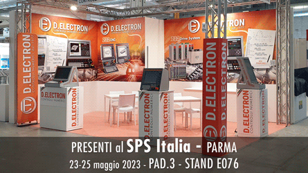 Stand DElectron presenti a PARMA 23-25 maggio 2023 PAD.3 - STAND E07